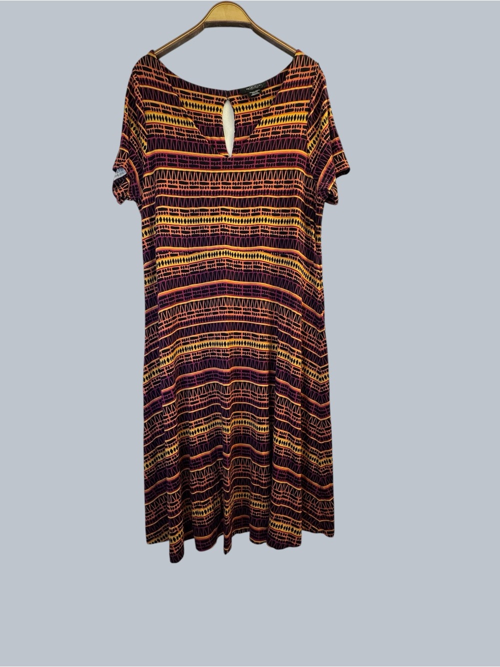 Michel Studio Women’s Geometric Print Dress Size 2X